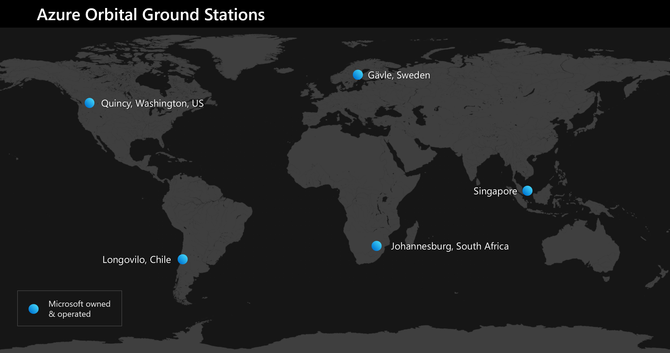 Mapa del sitio de Azure Orbital Ground Station