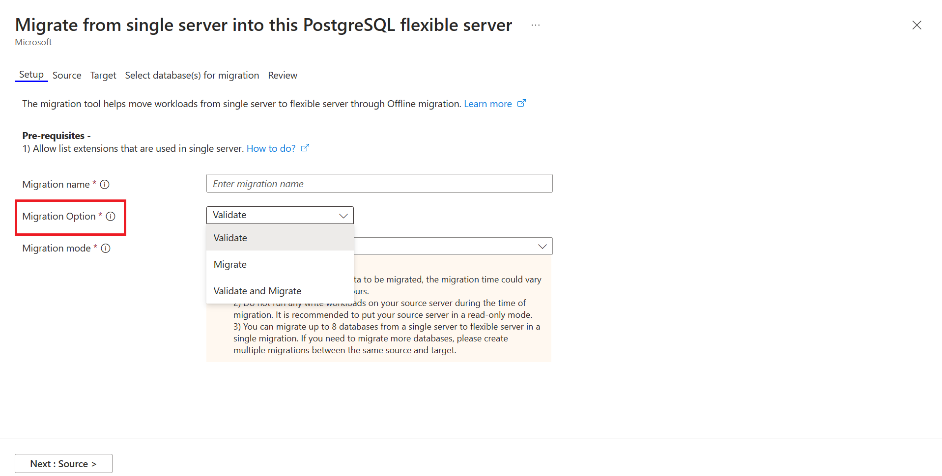 Herramienta de migraci n Azure Database for PostgreSQL con la