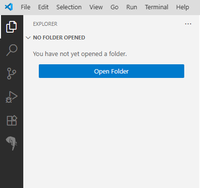 Captura de pantalla de la adición de un área de trabajo nueva en VS Code.