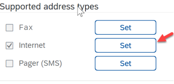 Tipo de dirección SMTP