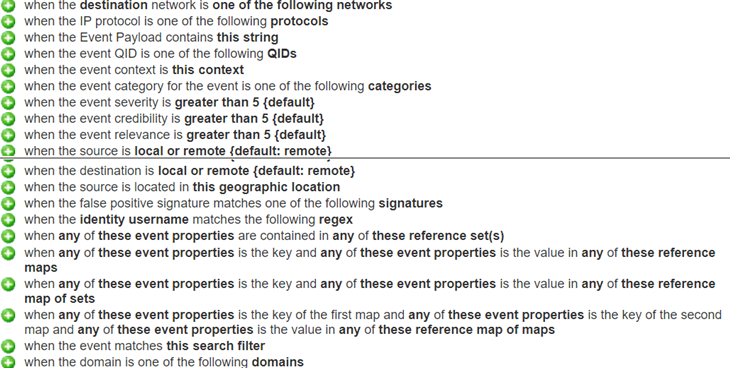 Diagrama que ilustra una sintaxis de regla de pruebas de propiedades de evento.