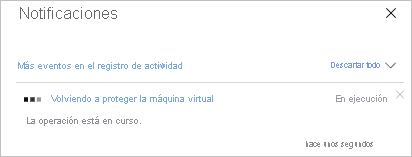 Notificación de progreso de reprotección