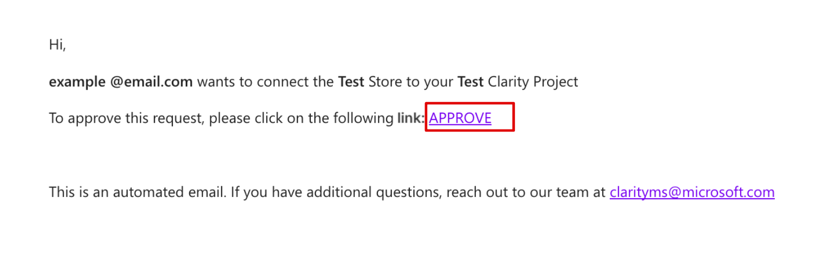 Follow the link on email.