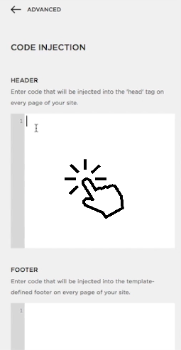 Paste code in header.