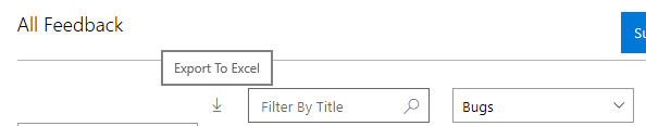Icono de flecha para exportar a Excel
