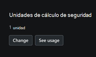 Captura de pantalla que muestra el menú de configuración de asociación de capacidad.