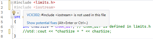 A screenshot of a dimmed #include < iostream > line.