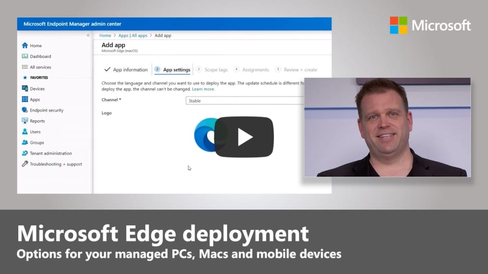 Implemente Microsoft Edge en cientos o miles de dispositivos