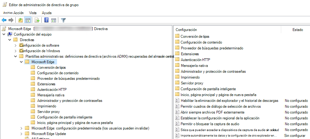 Configurar Microsoft Edge Para Windows Con La Configuración De Directiva Microsoft Learn 2753