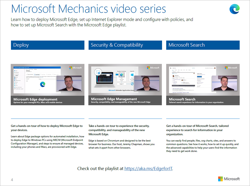 Serie de vídeos de Microsoft Mechanics
