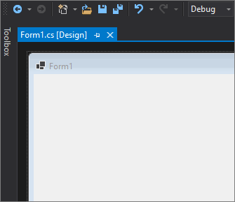 Haga doble clic en un control del Cuadro de herramientas de Visual Studio para Windows Forms para .NET