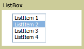 Captura de pantalla de ListBox