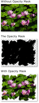 Un objeto con una máscara de opacidad ImageBrush