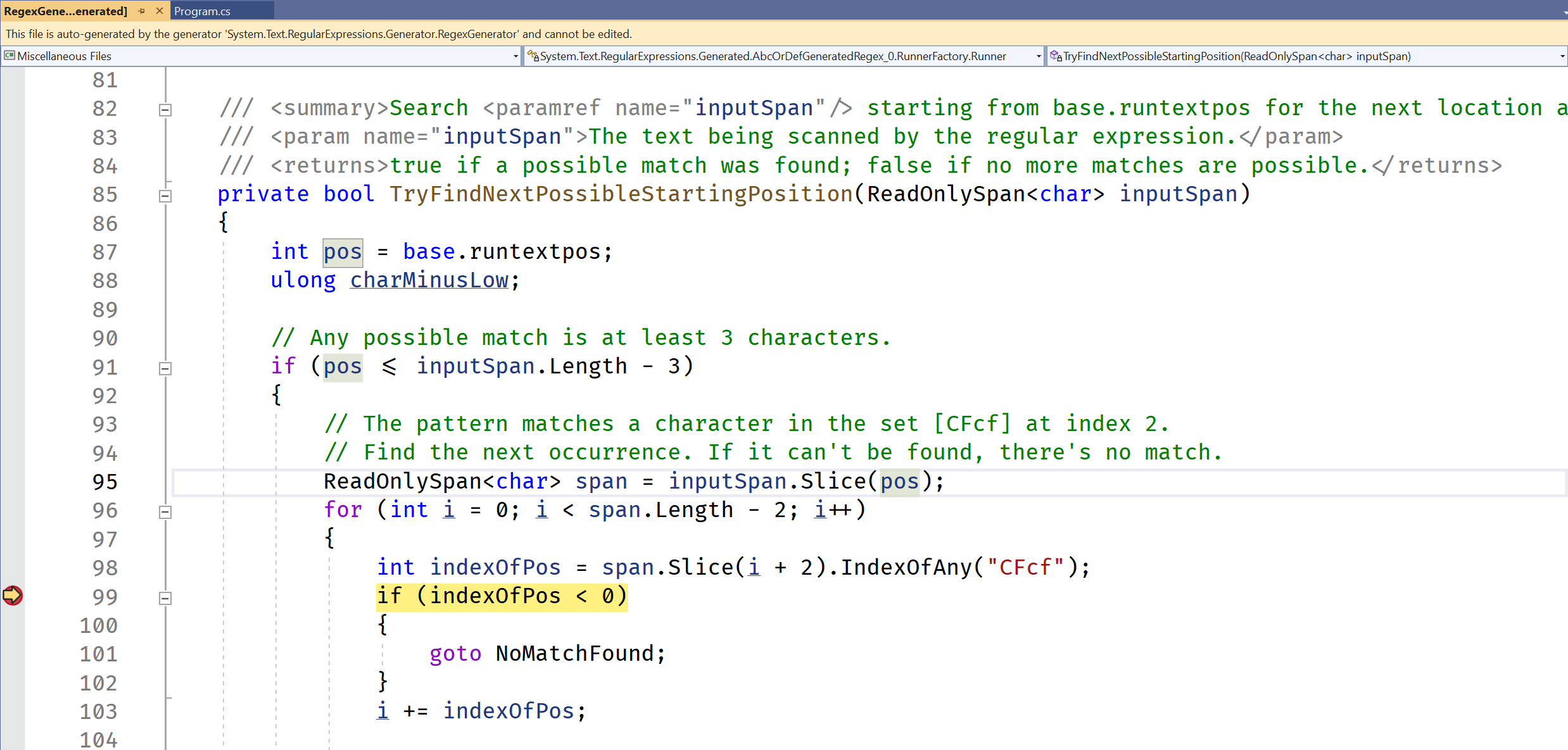Generadores de código fuente de expresiones regulares de .NET | Microsoft  Learn