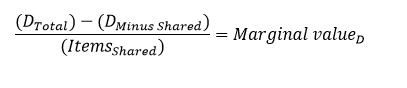 Fórmula para calcular el valor marginal