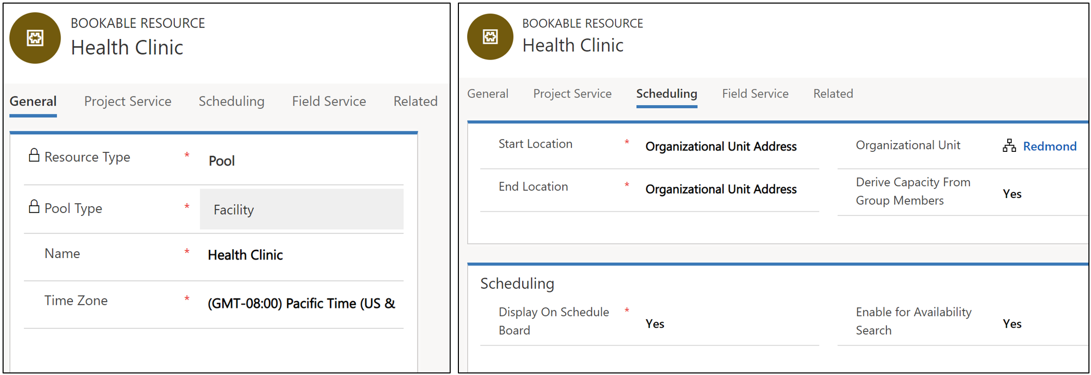 Captura de pantalla de la creación de un nuevo recurso de grupo de instalaciones. Este es un recurso de tipo de grupo con tipo de grupo de instalación.