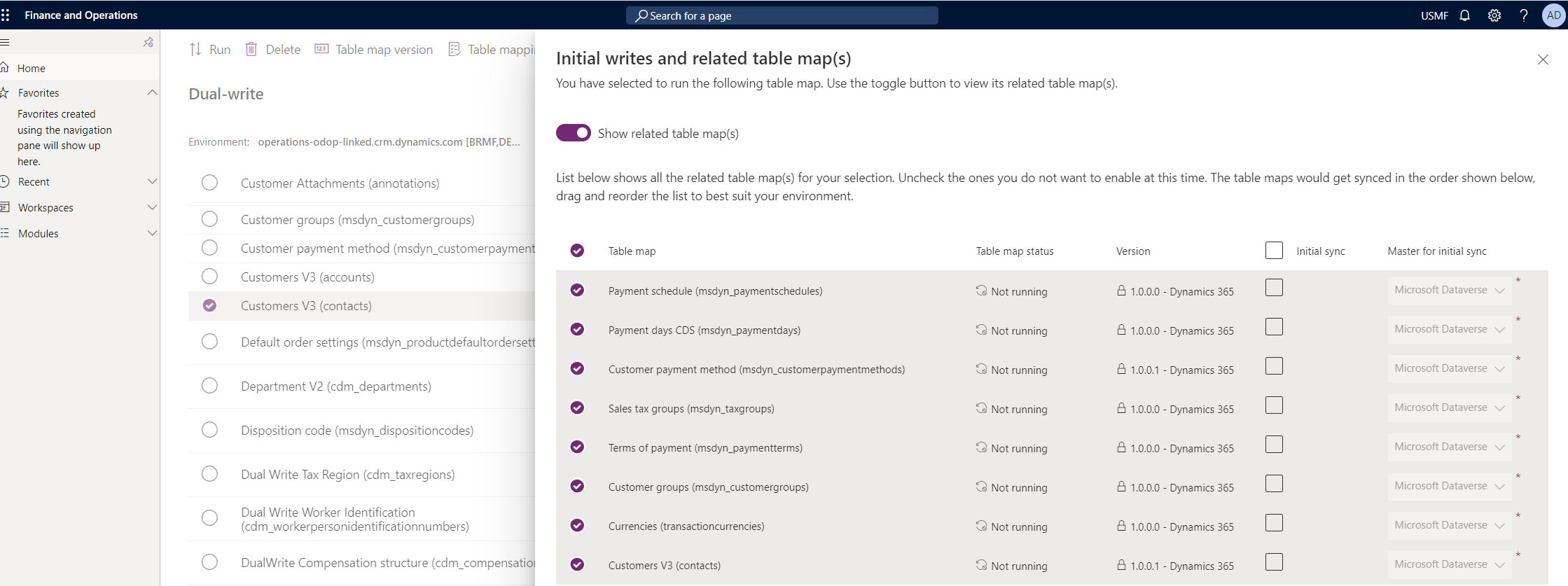 Listing all the dependent tables.