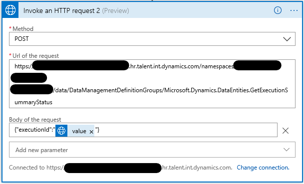 Acción Invocar una solicitud HTTP 2.