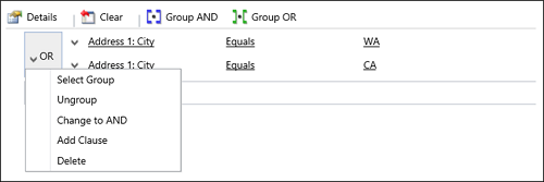 Cuadro de diálogo de filtros de sincronización mostrando criterios agrupados.