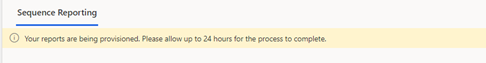 Se están aprovisionando sus informes, el proceso puede tardar hasta 24 horas en completarse.