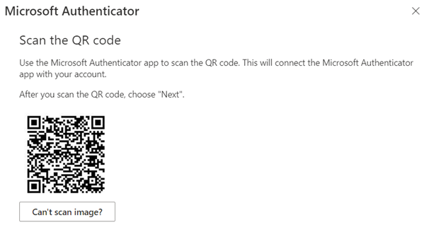 Captura de pantalla del código QR.