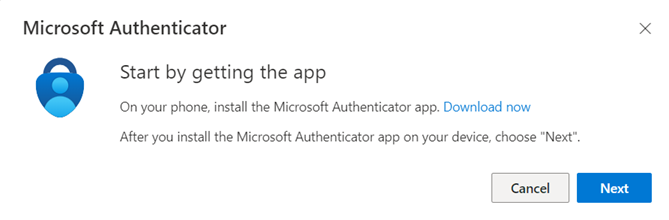 Captura de pantalla de la descarga de Microsoft Authenticator.