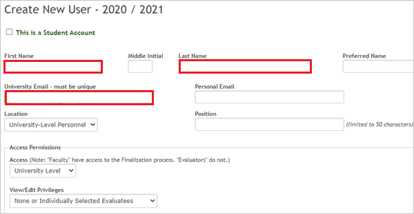 creating test user.