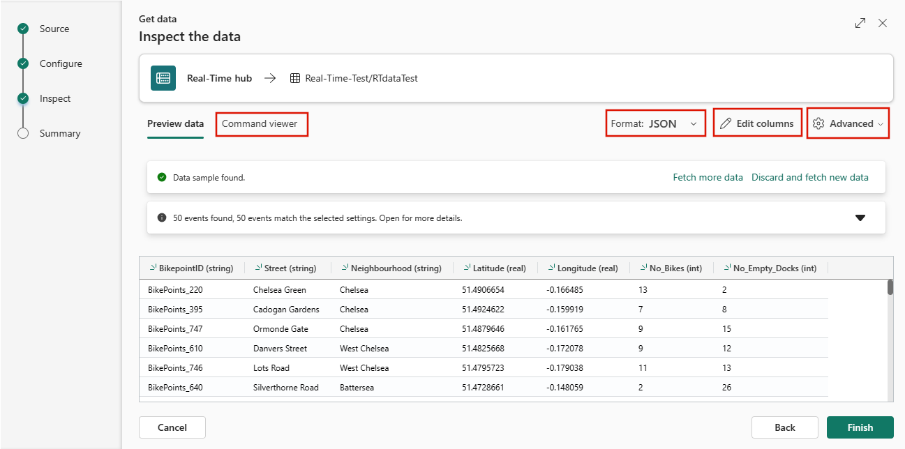 Captura de pantalla de la pestaña inspeccionar.