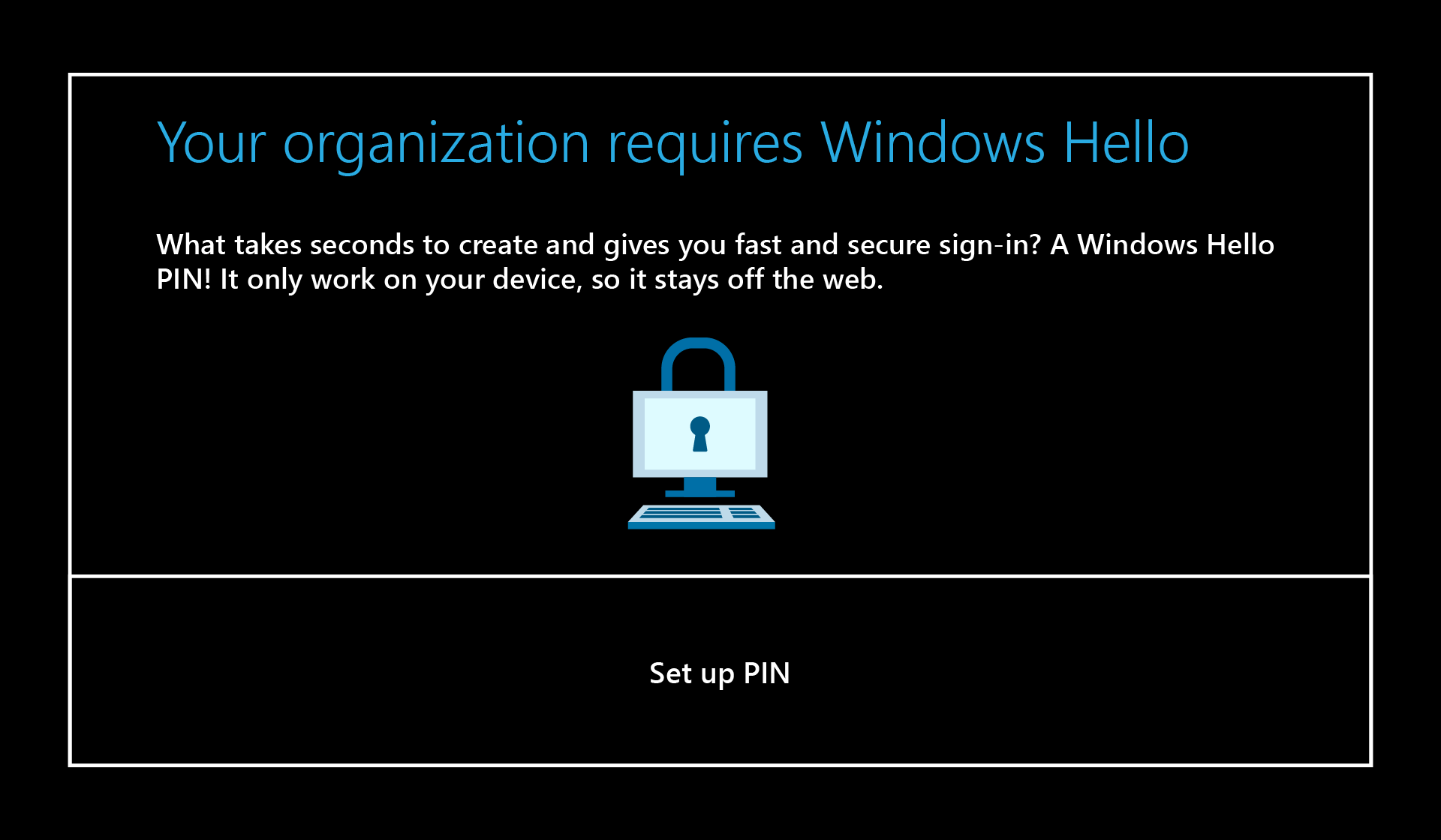 Configuración Windows Hello.