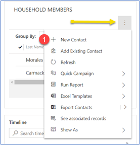 Household new contact Household new contact.