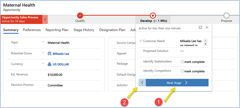 Move between stages Move between stages.