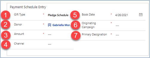 Work with the Payment Schedule Entry fields Work with the Payment Schedule Entry fields.