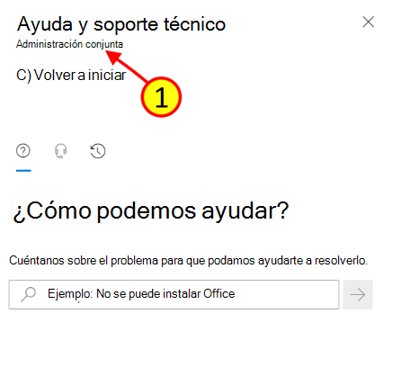 Captura de pantalla que muestra la ventana ¿Cómo podemos ayudar en el centro de administración de Intune?