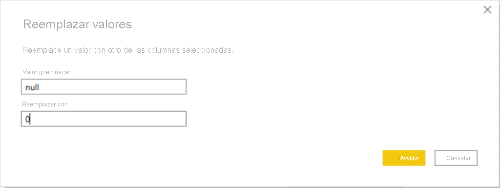 Reemplazo del valor NULL por cero