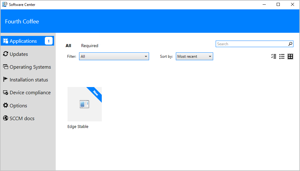 página configuración de Microsoft Edge en el Asistente para la implementación