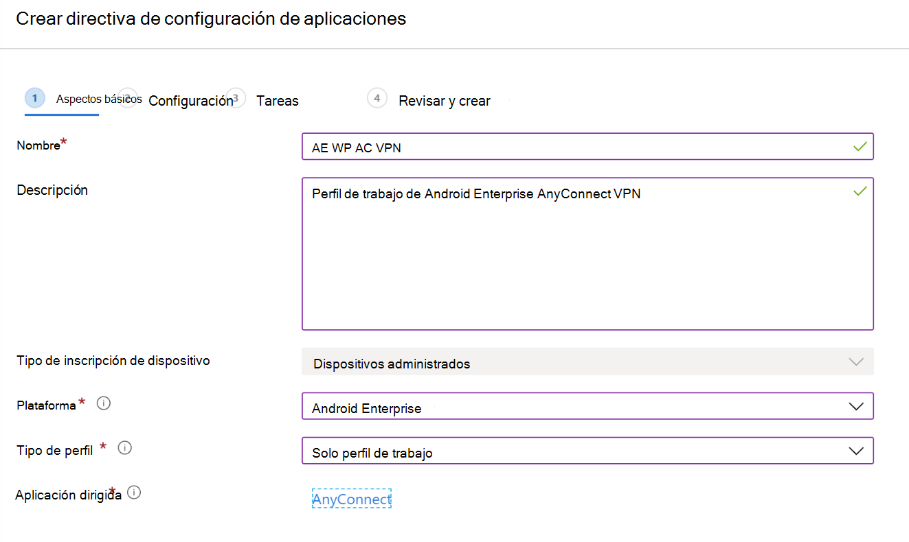 Create an app configuration policy to configure VPN or per-app VPN in Microsoft Intune