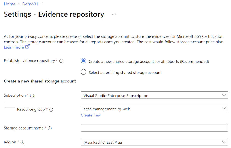 Configuración del repositorio de Evdience