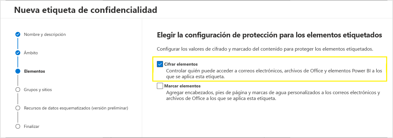 Aplicar cifrado mediante etiquetas de confidencialidad - Microsoft Purview  (compliance) | Microsoft Learn