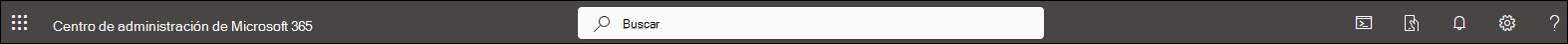 Captura de pantalla: barra de Búsqueda en el Centro de administración de Microsoft 365
