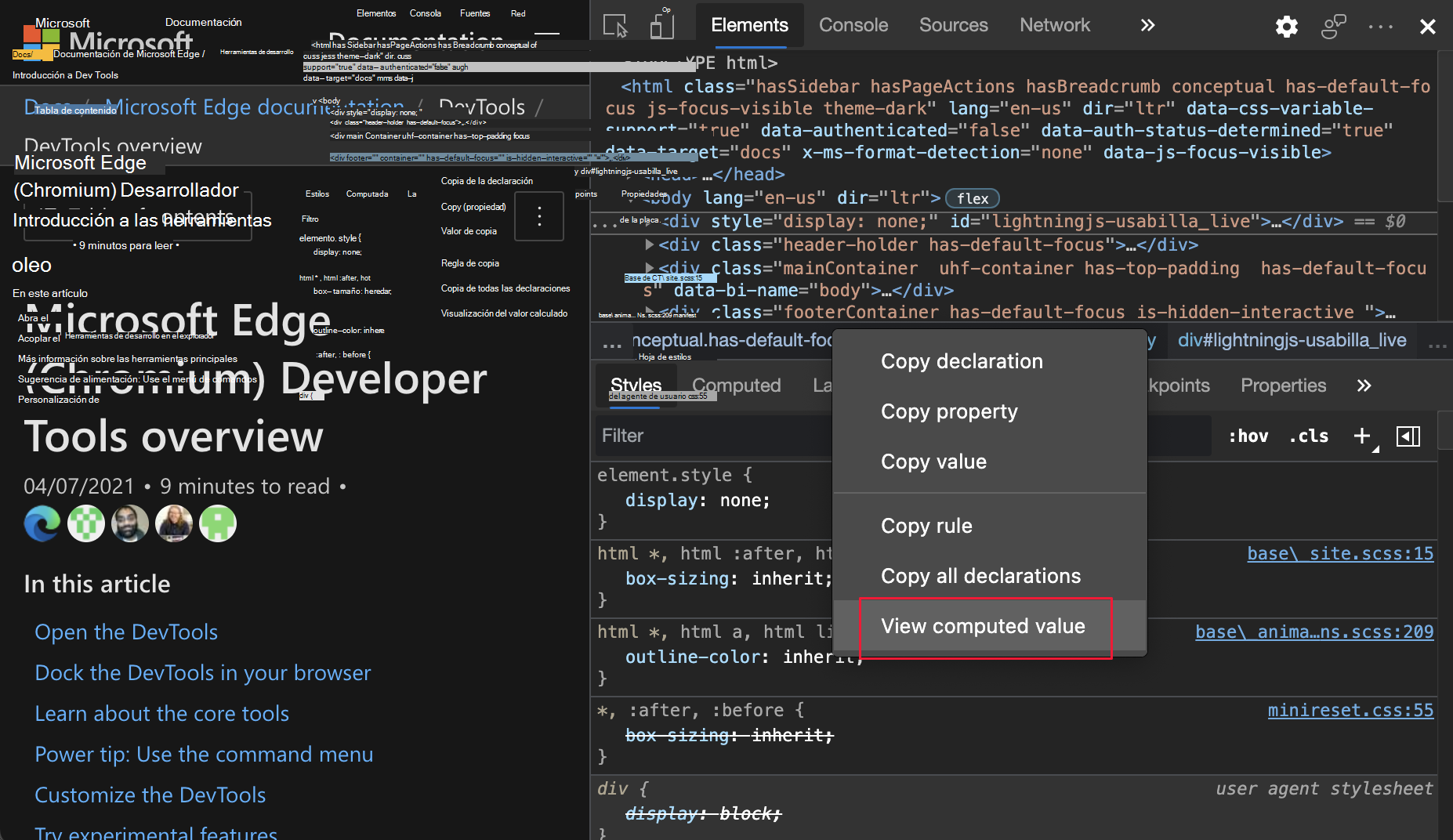 Nuevo acceso directo para mostrar el valor calculado