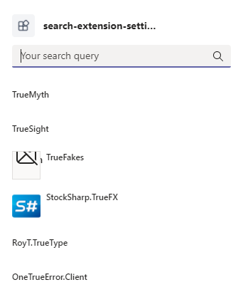 Captura de pantalla de una ventana emergente que se abre en un chat que muestra la opción de la consulta de búsqueda.