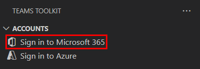 Captura de pantalla que muestra dónde iniciar sesión en Microsoft 365 y Azure.