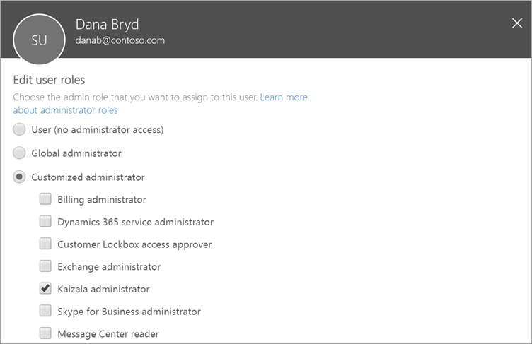 Acerca del rol de administrador de Kaizala en Office 365 | Microsoft Learn