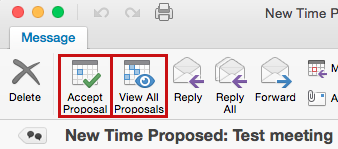 Captura de pantalla del botón Aceptar propuesta y el botón Ver todas las propuestas.