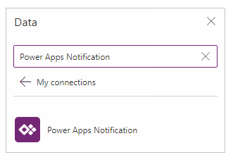 Seleccione Notificación de Power Apps.