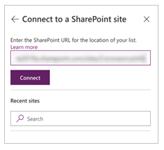 URL de sitio de SharePoint.