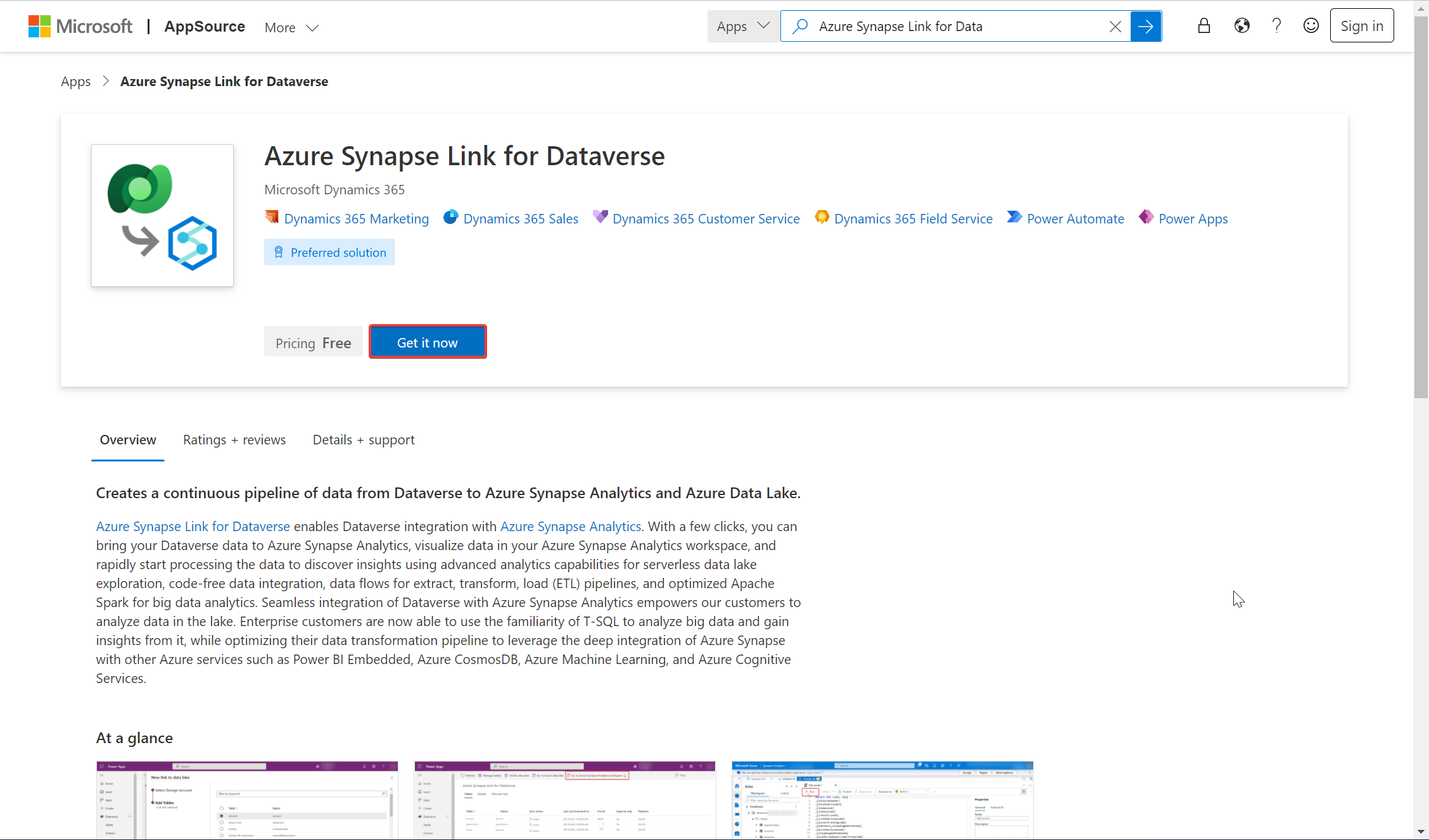 Azure Synapse Link for DataverseSolución