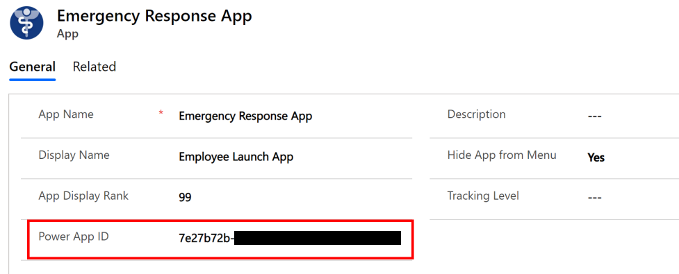 Obtener el id. de la aplicación Obtener el id. de la aplicación.