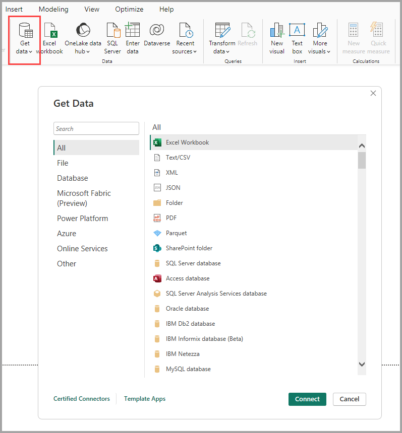 Orígenes de datos en Power BI Desktop - Power BI | Microsoft Learn