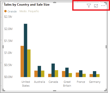 Screenshot of a visual, highlighting the header.